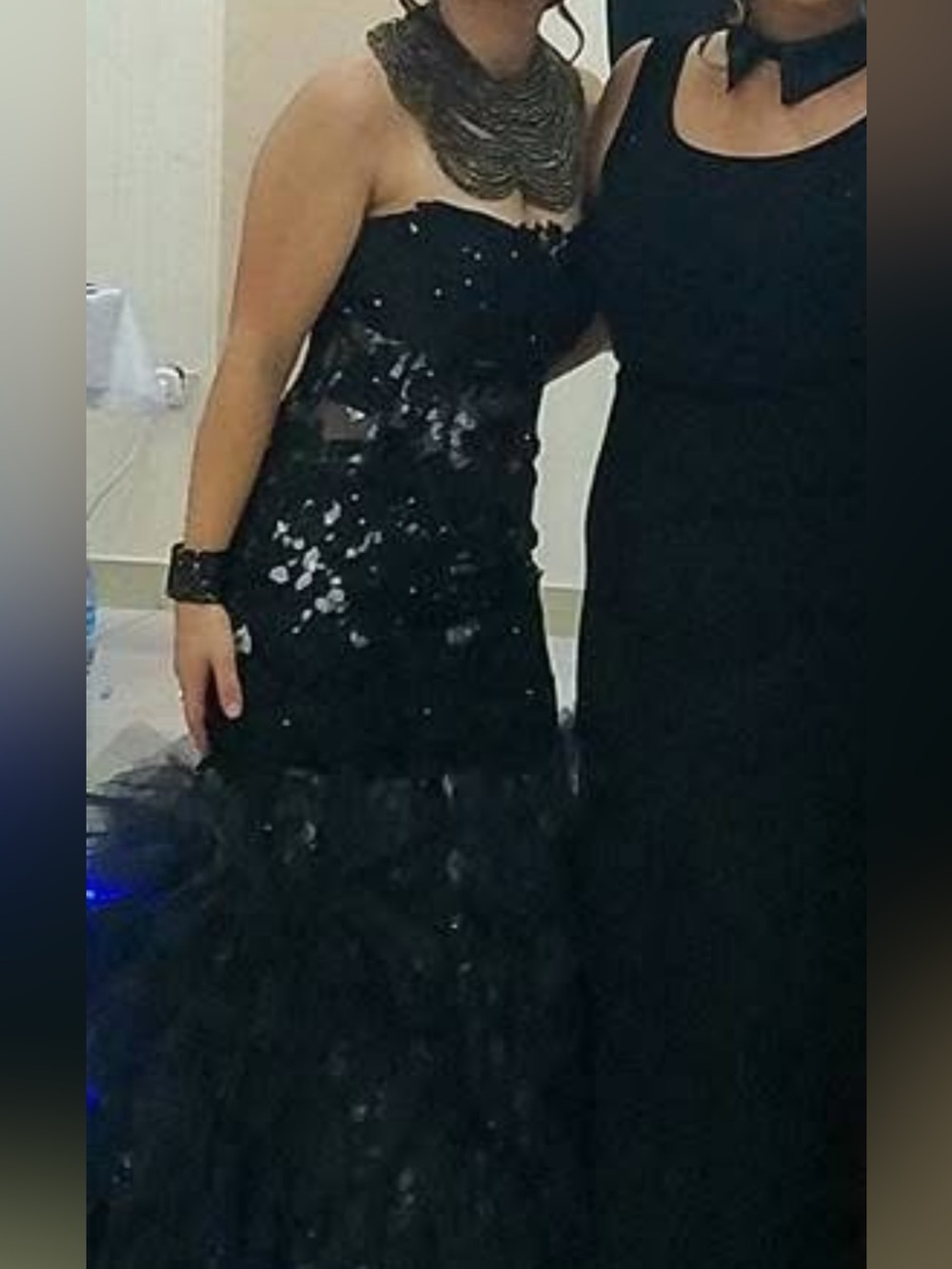 Jovani Black Strapless Sequin Corset Gown - Picture 4 of 4